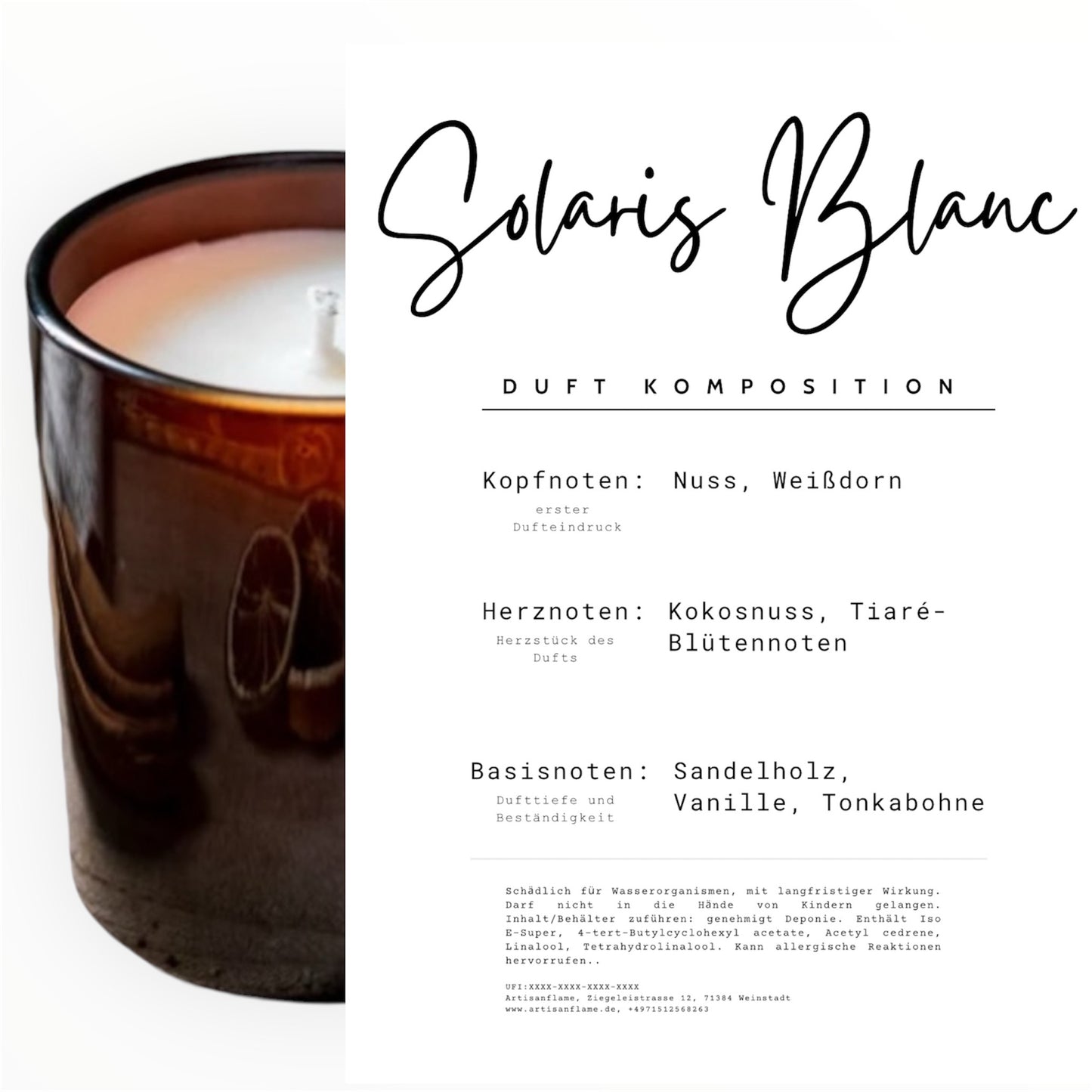 100% Sojakerze mit Auswahl an Duftvarianten ab 50ML