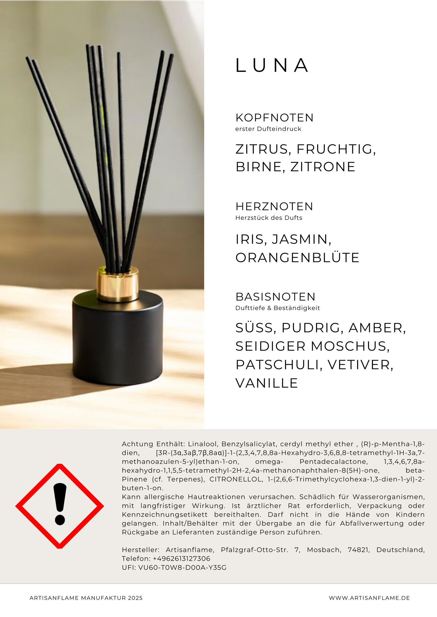 100% veganes Augeo Diffuser mit Auswahl an Duftvarianten in 100ML