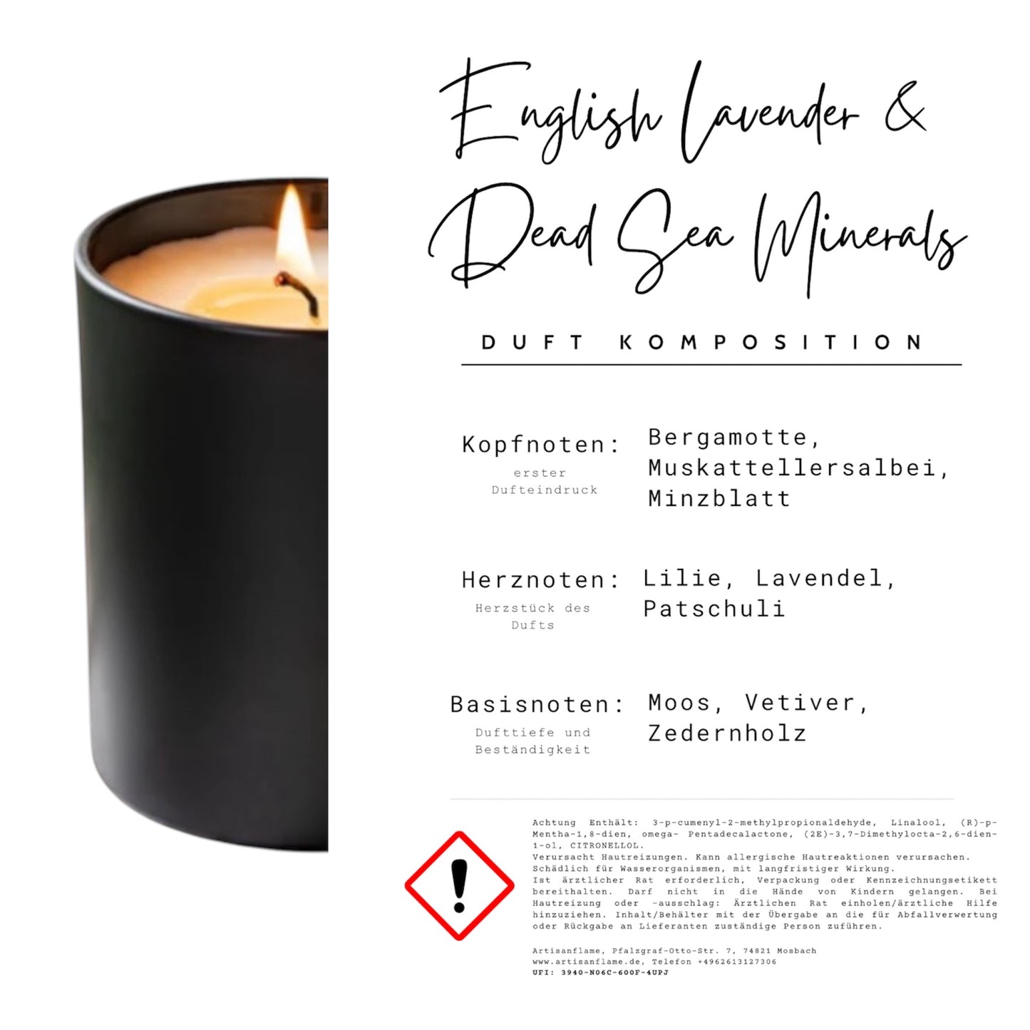 100% Sojakerze mit Auswahl an Duftvarianten ab 50ML