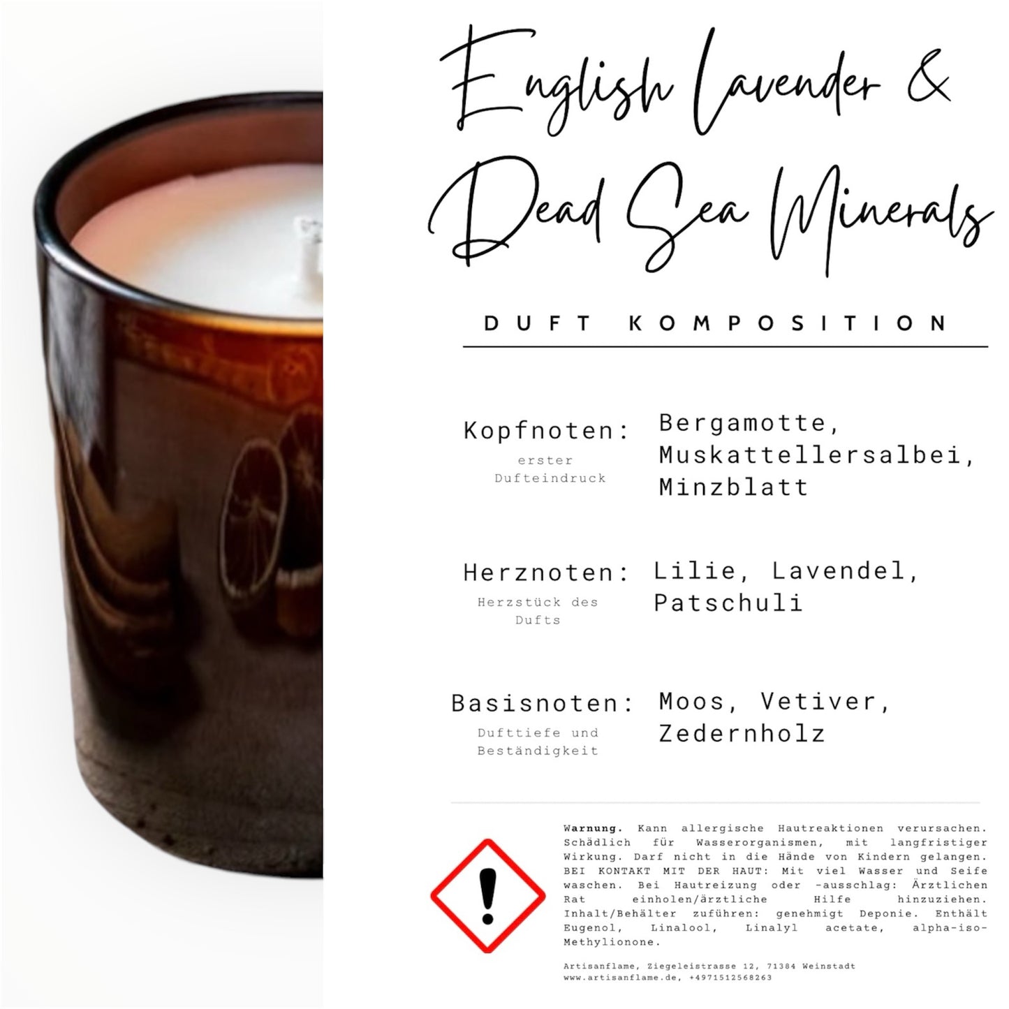 100% Sojakerze mit Auswahl an Duftvarianten ab 50ML