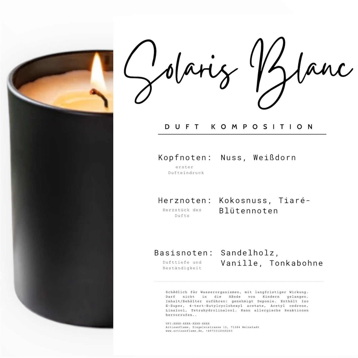 100% Sojakerze mit Auswahl an Duftvarianten ab 50ML