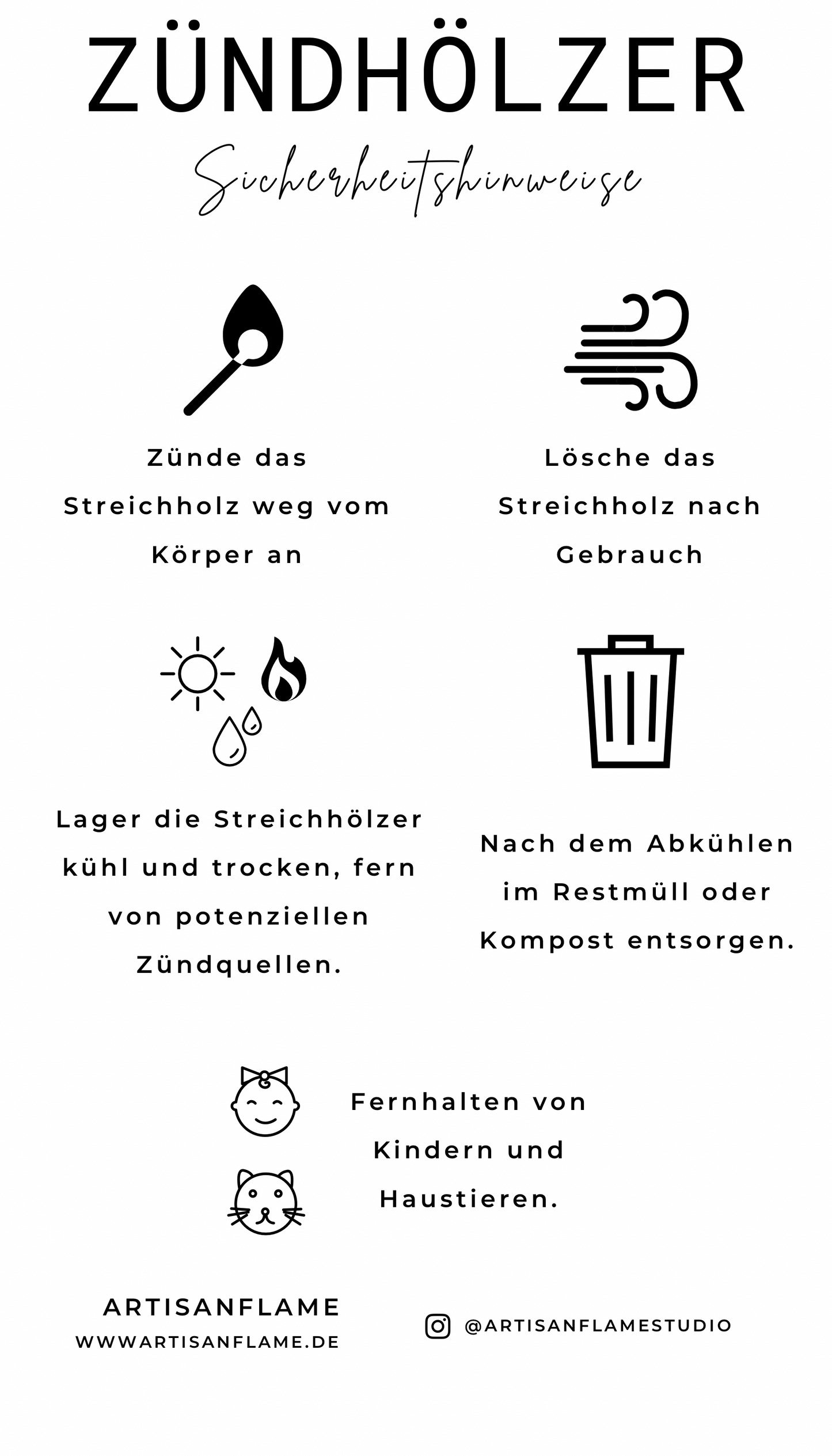 Transparenter Streichholzbehälter im Glas mit Korkdeckel