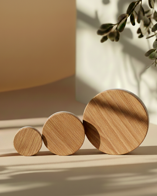 Ersatzdeckel Holz für Duftkerze 50ml | 150ml | 200ml | Verschiedene Farben