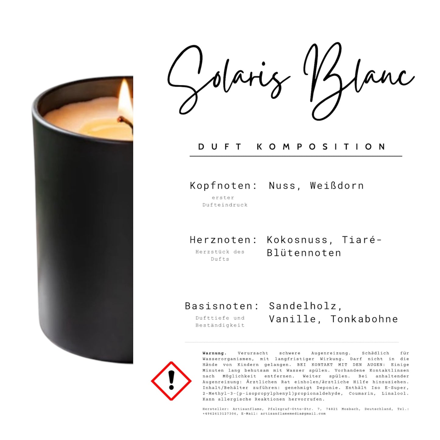 100% Sojakerze mit Auswahl an Duftvarianten ab 50ML
